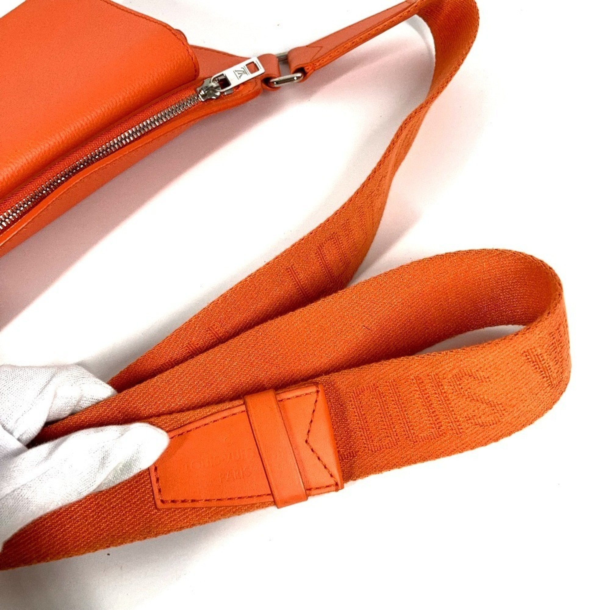 Louis Vuitton Orange Leather Fanny Pack Shoulder Bag (Pre-Owned)