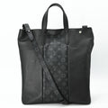 Louis Vuitton Black Noir Taigarama Monogram Shoulder Bag Tote Bag (Pre-Owned)
