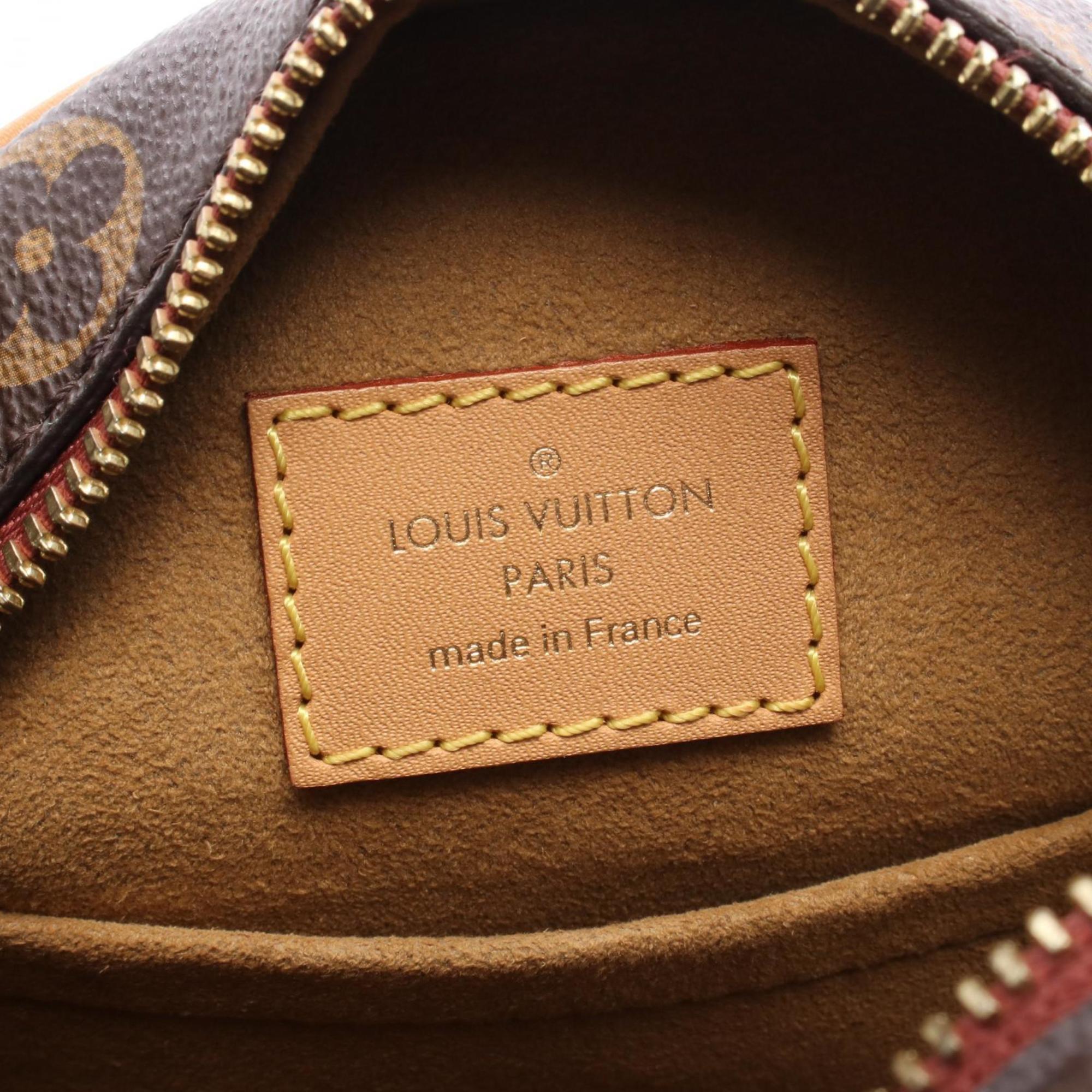 Louis Vuitton Brown Coated Canvas Leather Shoulder Bag (Pre-Owned)