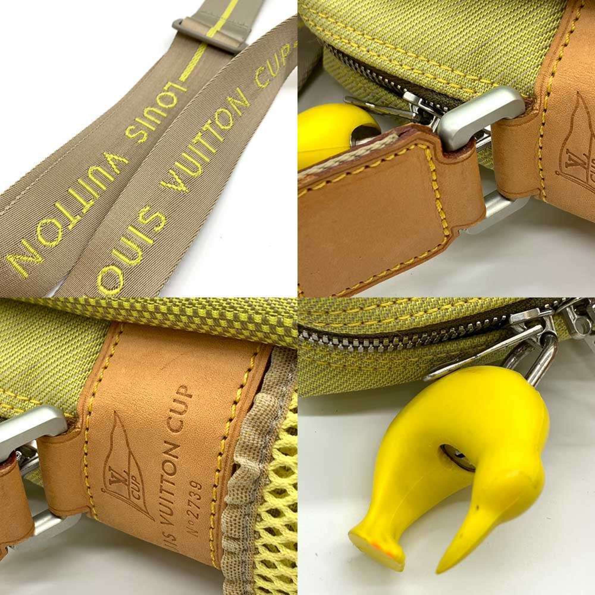 Louis Vuitton Damier Geant Gray Yellow Damier Geant Pochette Shoulder Bag (Pre-Owned)