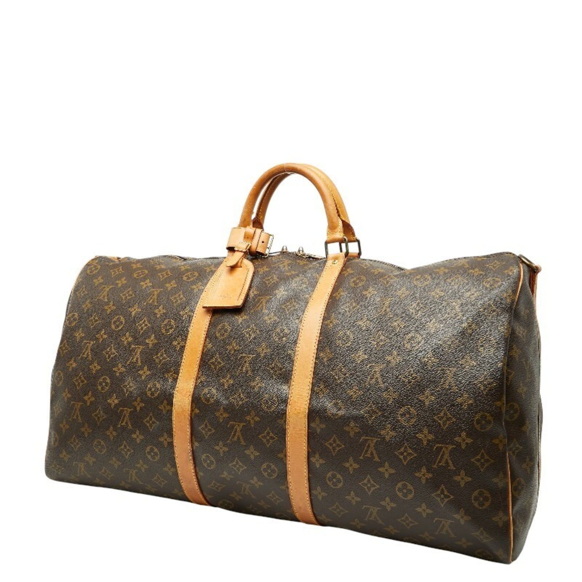 Louis Vuitton Monogram Brown Pvc Leather Boston Bag Shoulder Bag (Pre-Owned)