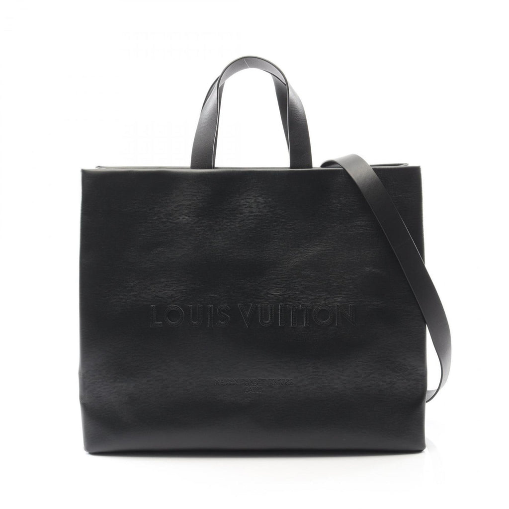 Louis Vuitton Black Leather Tote Bag (Pre-Owned)