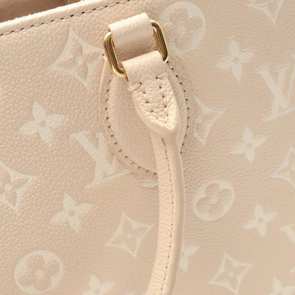 Louis Vuitton Beige Pink Rose Yellow Leather Handbag (Pre-Owned)