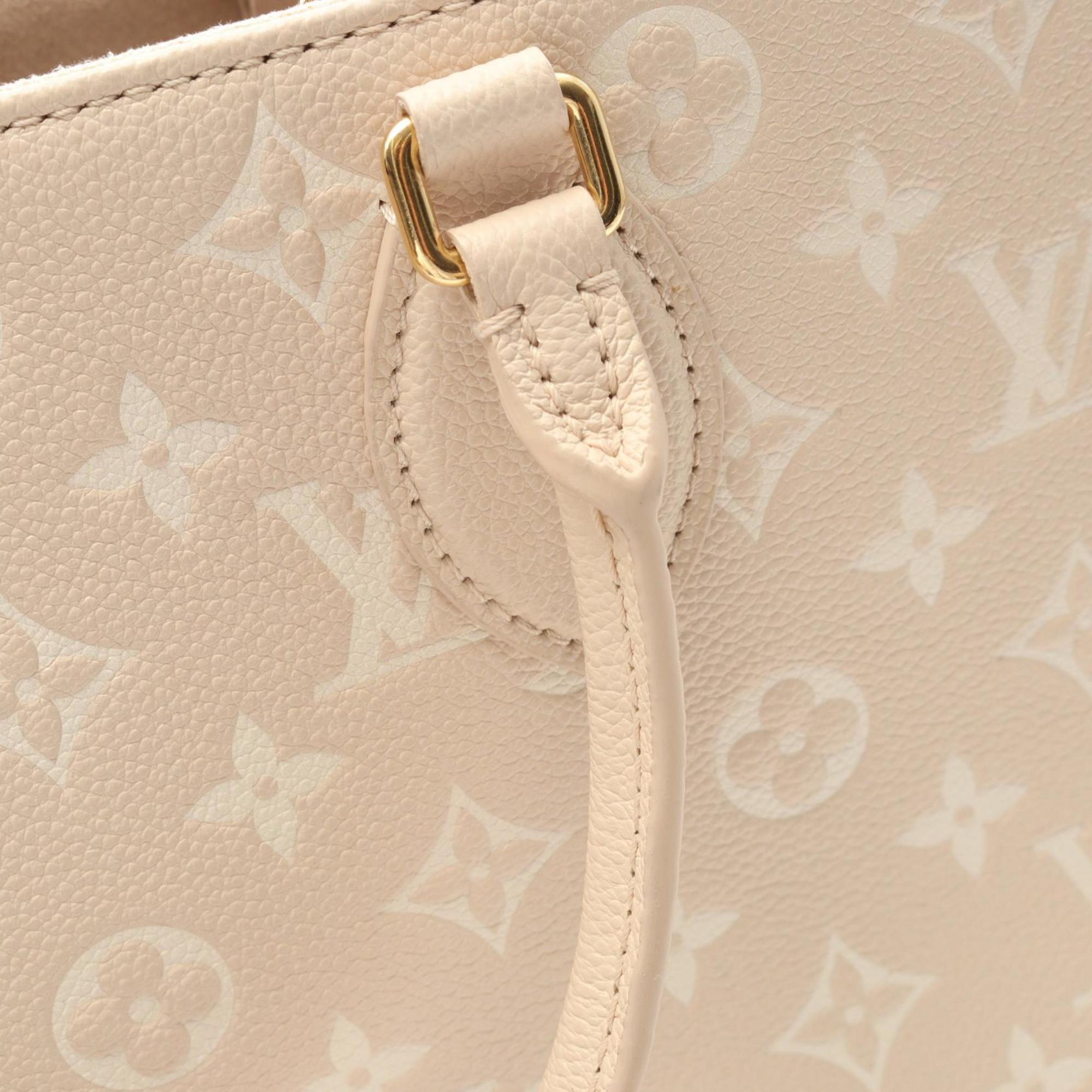 Louis Vuitton Beige Pink Rose Yellow Leather Handbag (Pre-Owned)