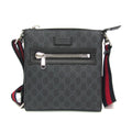 Web Strap Front Zip Messenger Bag GG Coated Canvas Small
