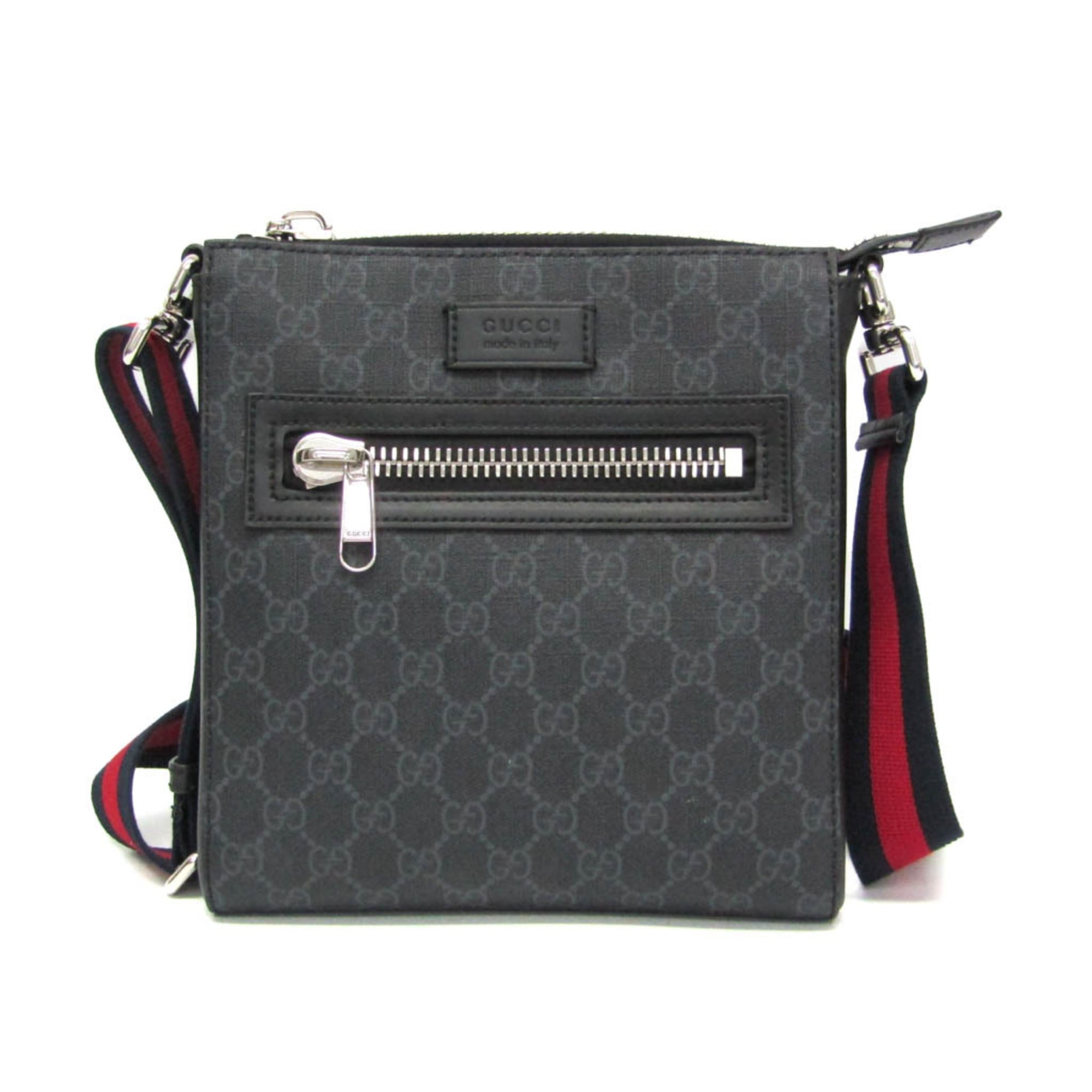 Web Strap Front Zip Messenger Bag GG Coated Canvas Small