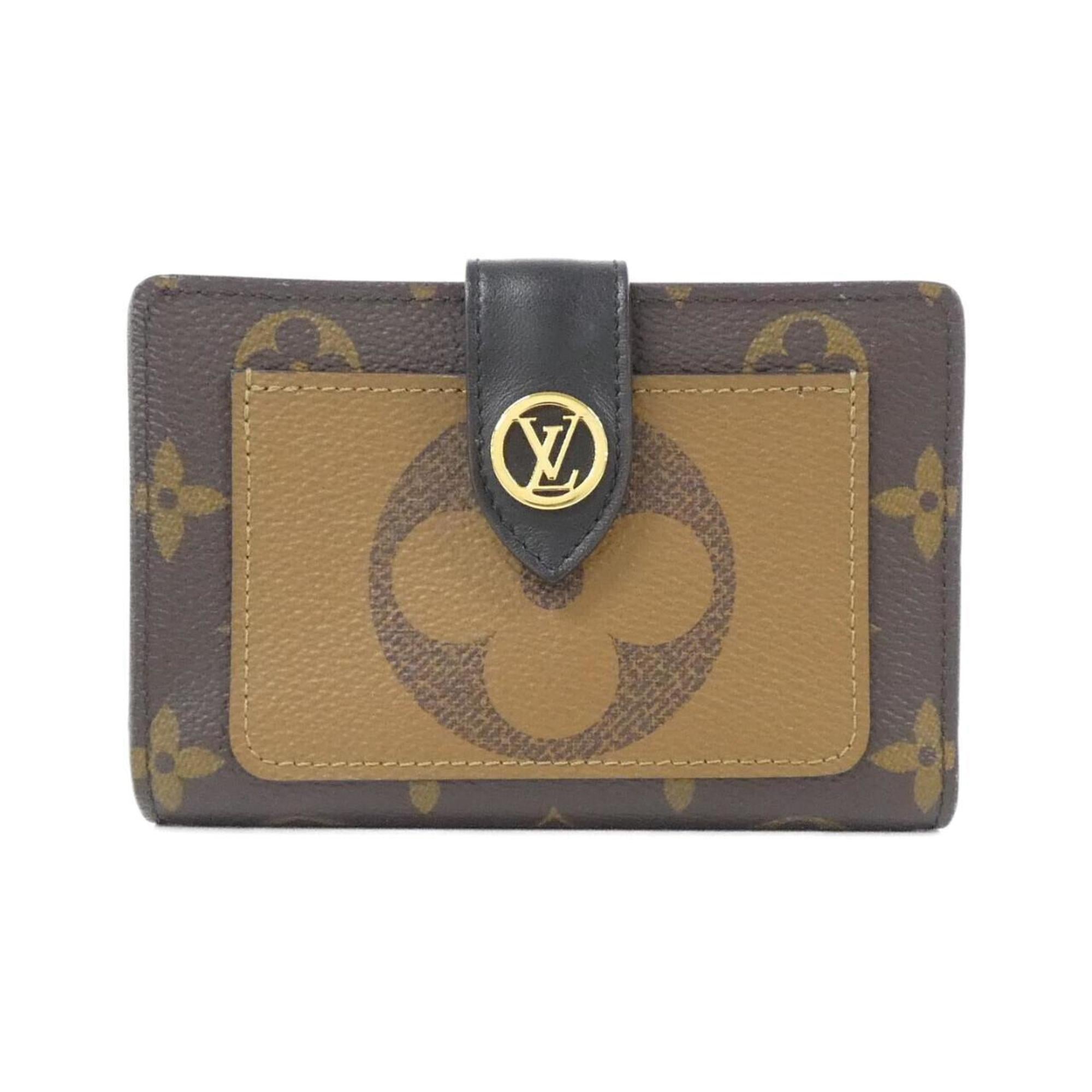Louis Vuitton Marron Coated Canvas Wallet (Bi-Fold) (Pre-Owned)