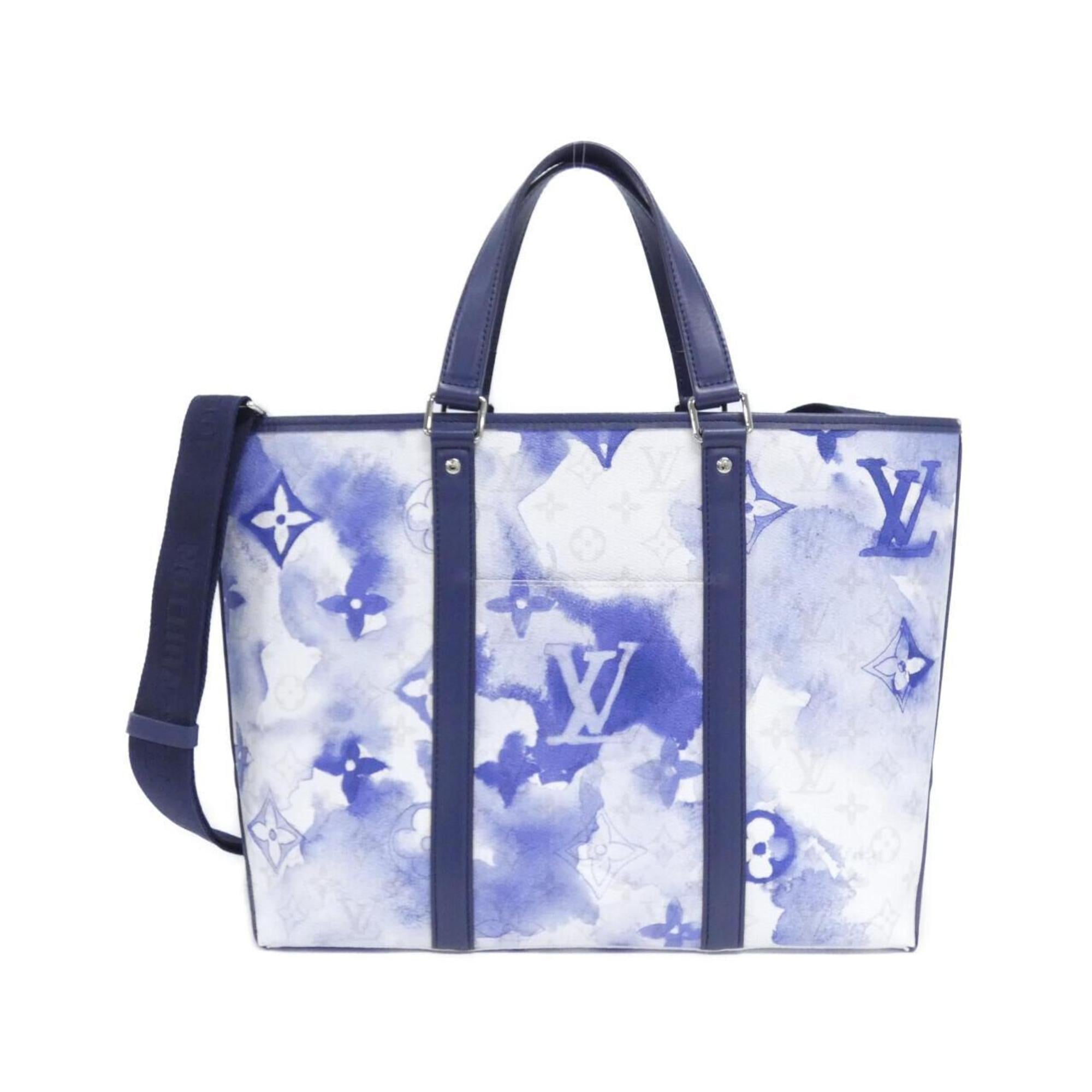Louis Vuitton Blue Coated Canvas Handbag (Pre-Owned)