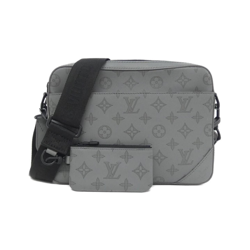 Louis Vuitton Gris Leather Pouch Shoulder Bag (Pre-Owned)
