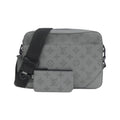 Louis Vuitton Gris Leather Pouch Shoulder Bag (Pre-Owned)