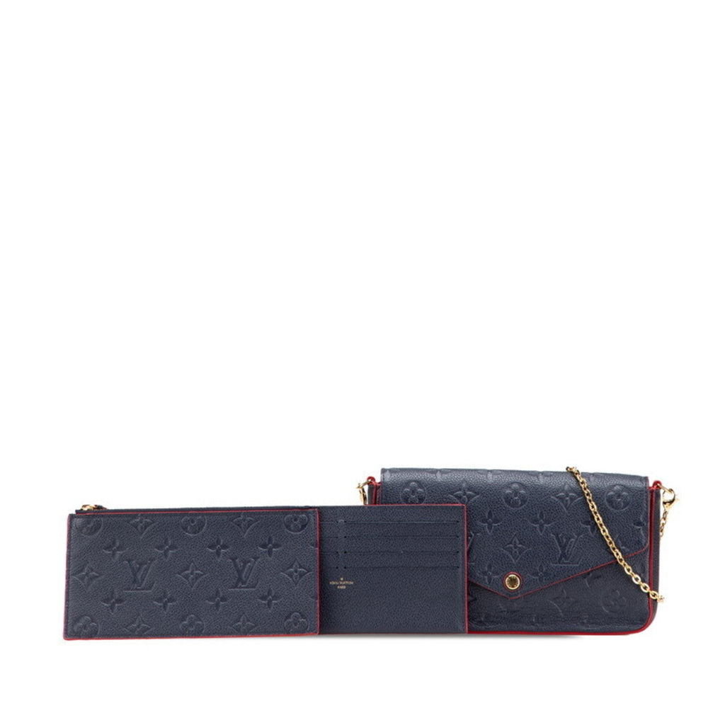 Louis Vuitton Marine Rouge Navy Leather Pochette Shoulder Bag (Pre-Owned)
