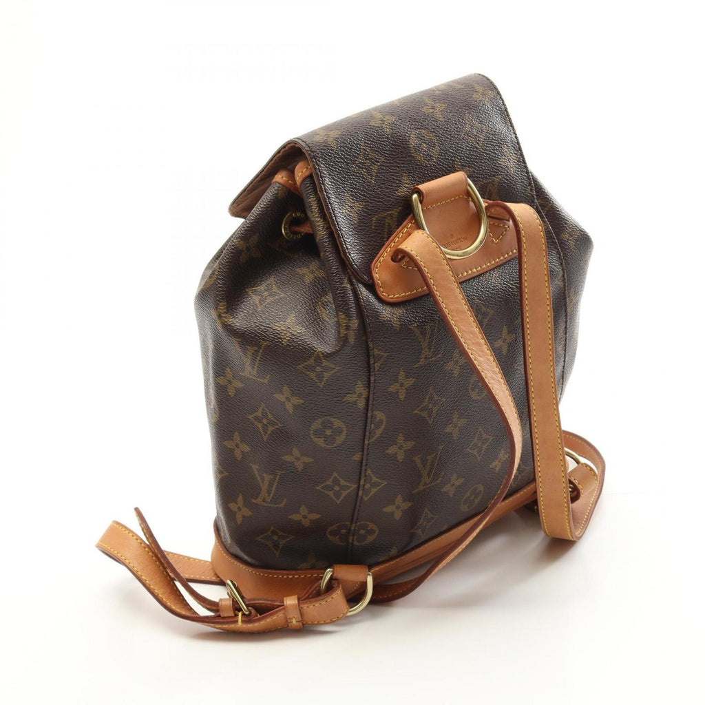 Louis Vuitton Brown Coated Canvas Leather Backpack (Pre-Owned)