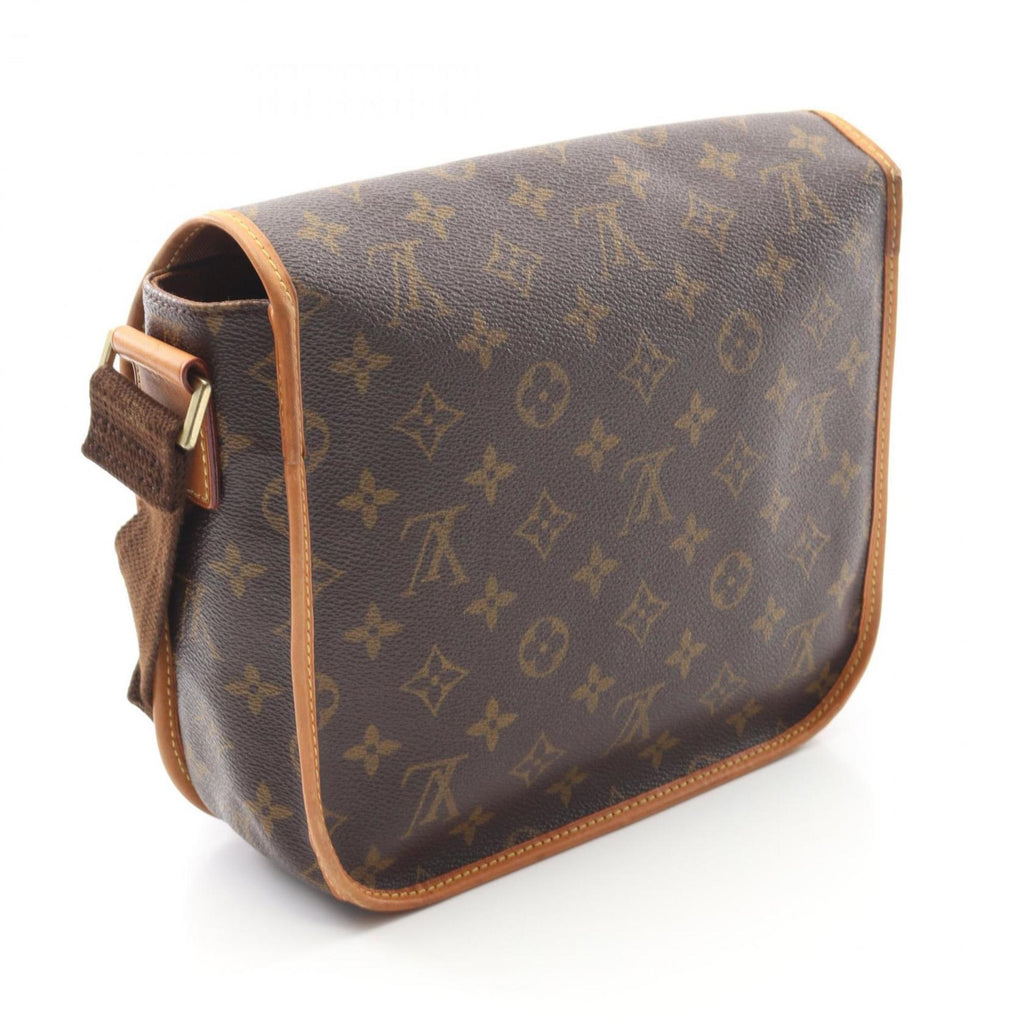 Louis Vuitton Brown Coated Canvas Leather Shoulder Bag (Pre-Owned)
