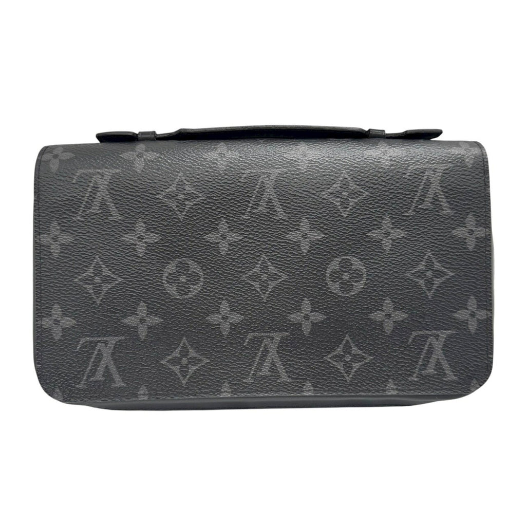 Louis Vuitton Black Gray Monogram Eclipse Monogram Eclipse Long Wallet (Bi-Fold) (Pre-Owned)
