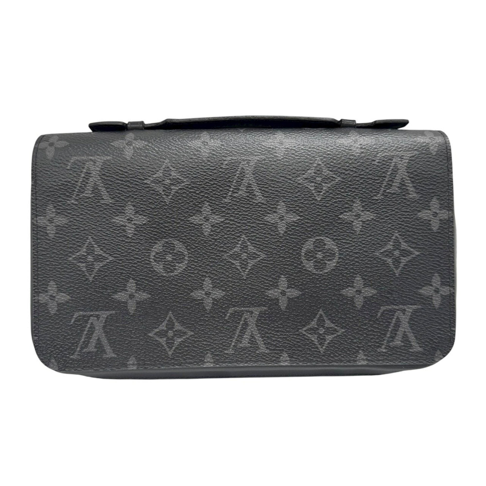Louis Vuitton Black Gray Monogram Eclipse Monogram Eclipse Long Wallet (Bi-Fold) (Pre-Owned)