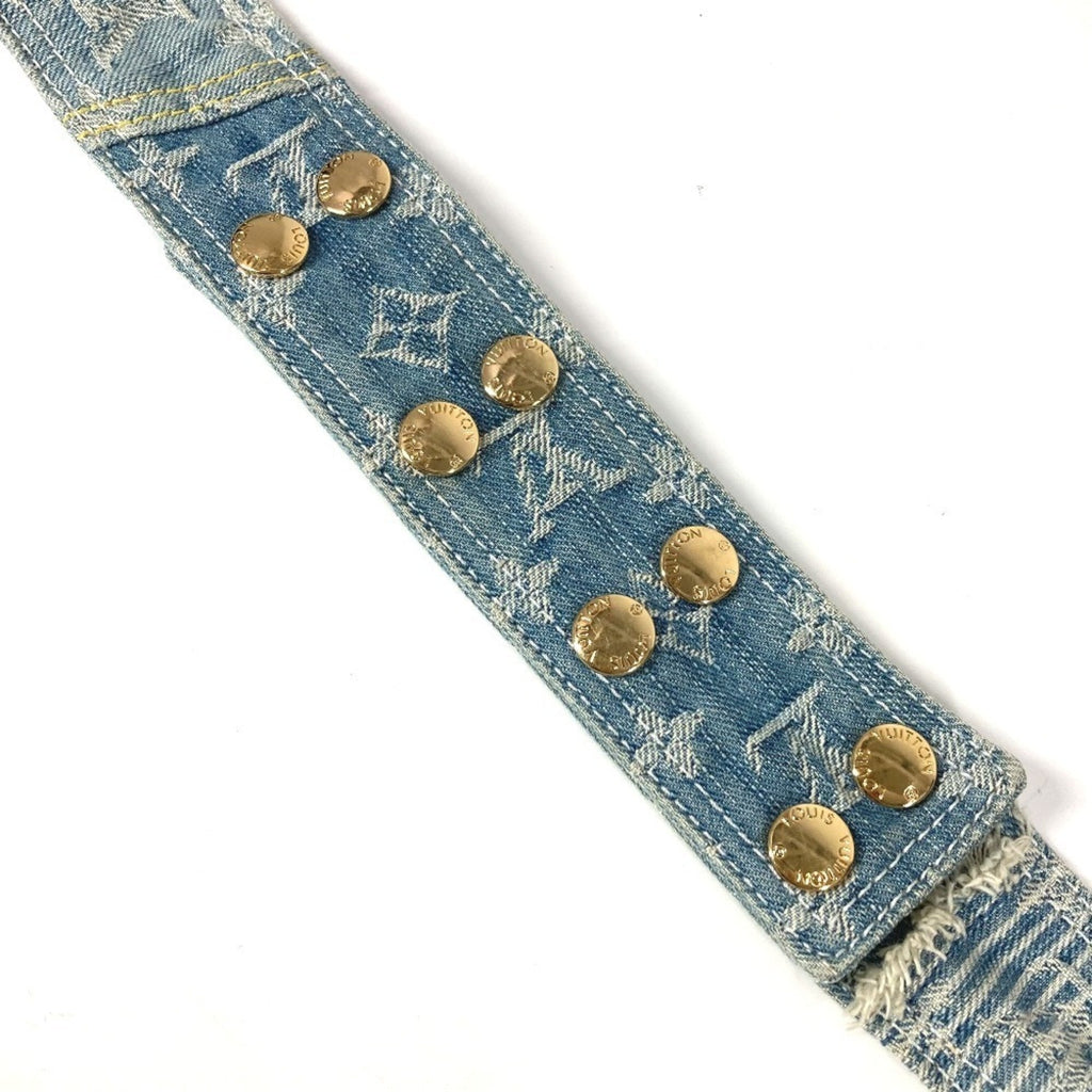 Louis Vuitton Blue Monogram Monogram Denim Messenger Bag Shoulder Bag (Pre-Owned)