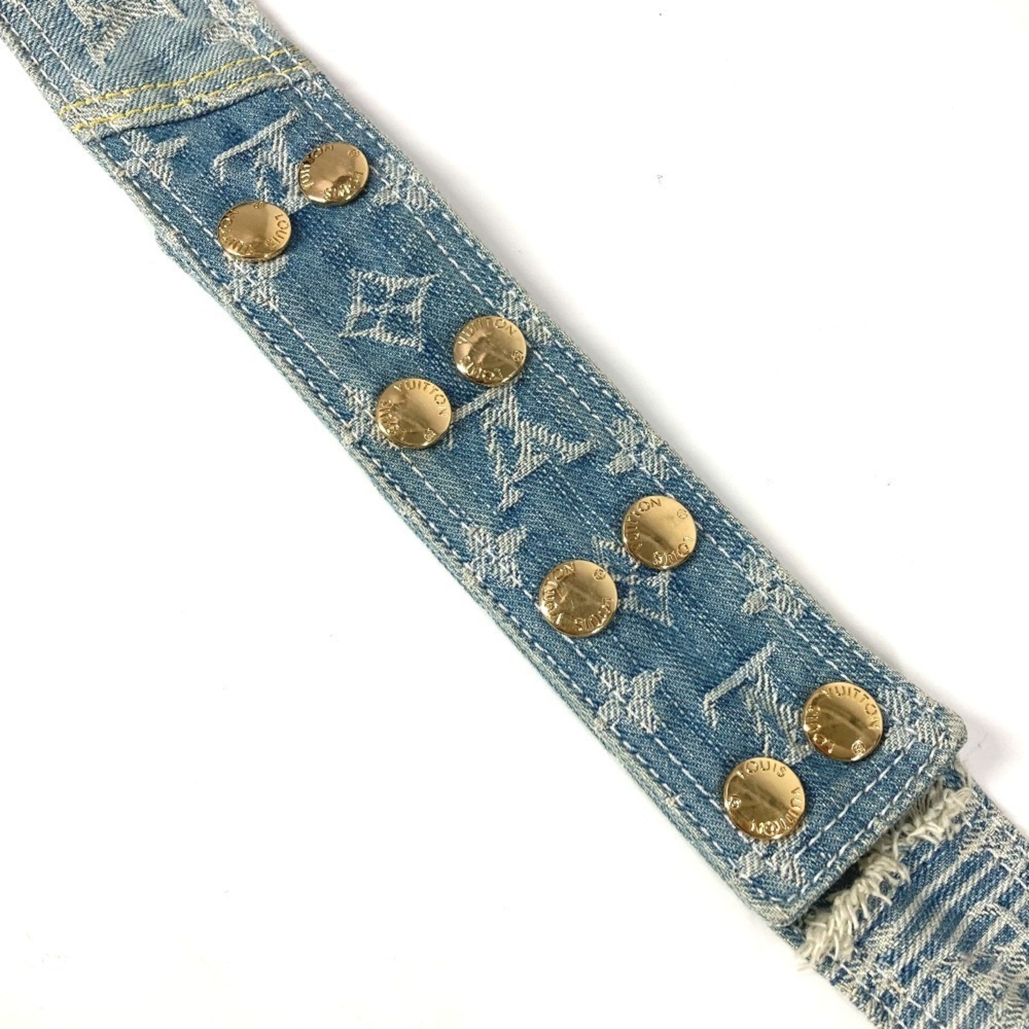 Louis Vuitton Blue Monogram Monogram Denim Messenger Bag Shoulder Bag (Pre-Owned)