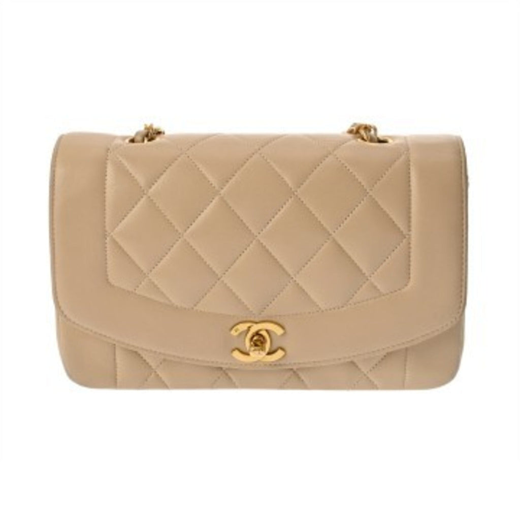 Vintage Diana Flap Bag Quilted Lambskin Small