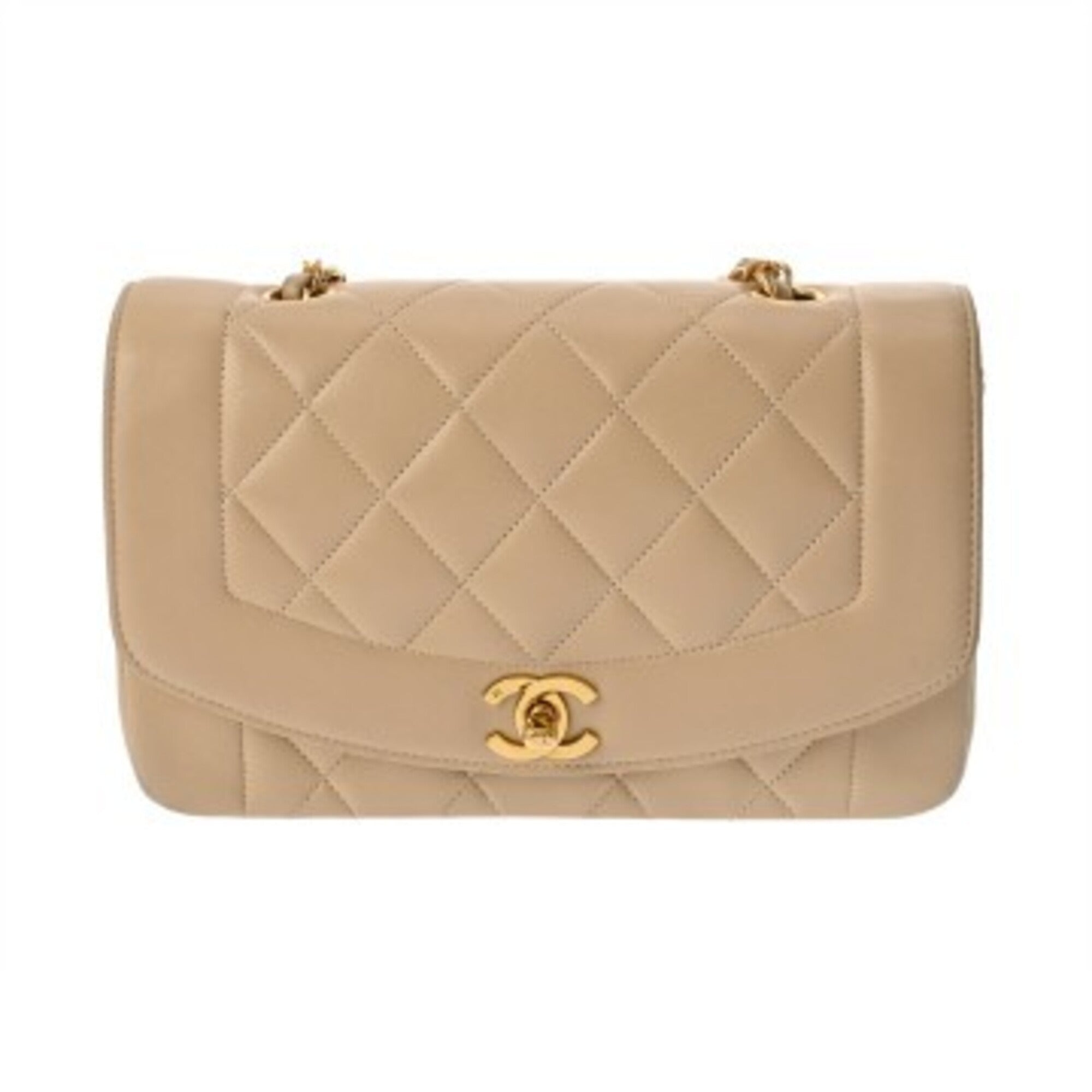 Vintage Diana Flap Bag Quilted Lambskin Small