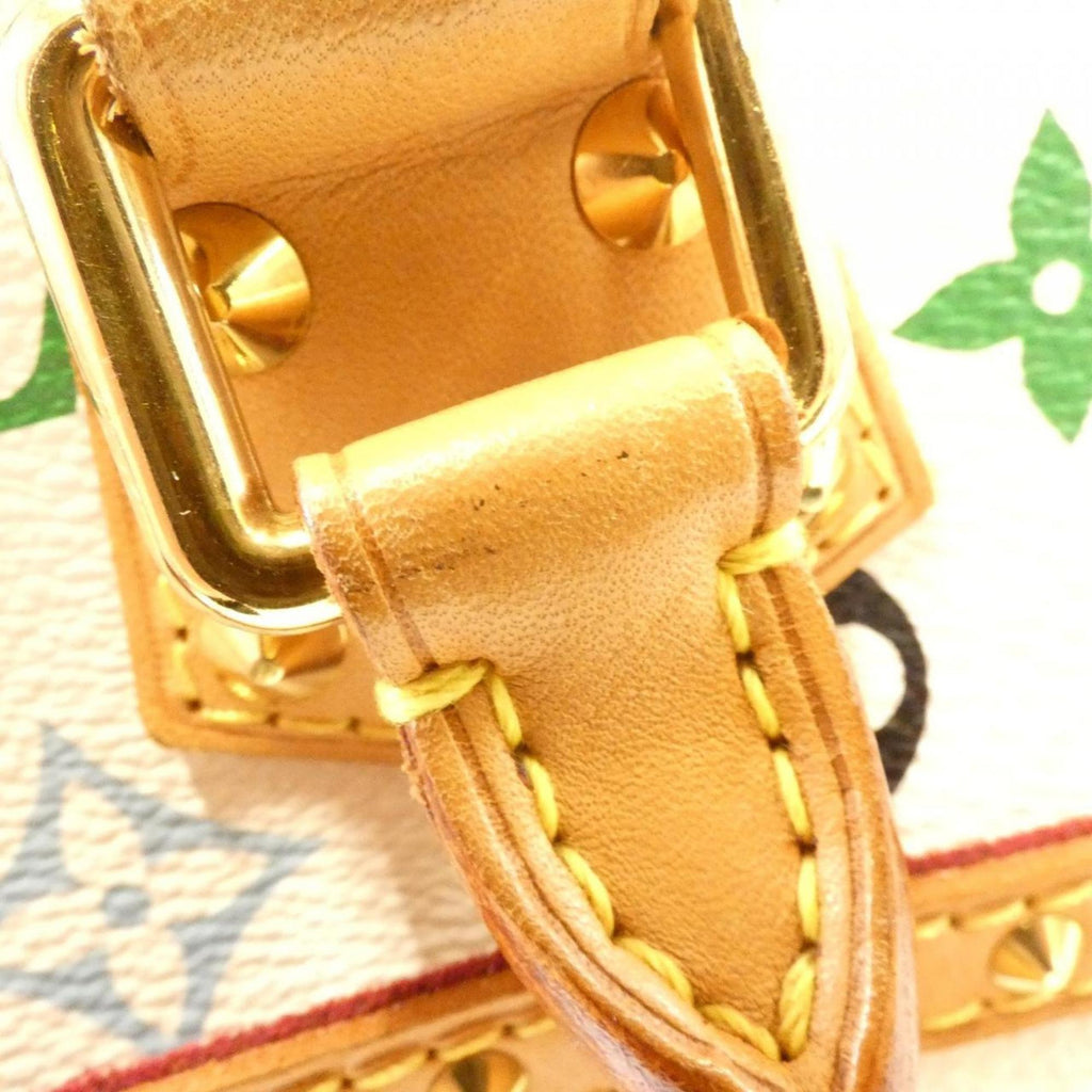 Louis Vuitton White Coated Canvas Handbag (Pre-Owned)