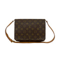 Louis Vuitton Brown Leather Pvc Shoulder Bag (Pre-Owned)