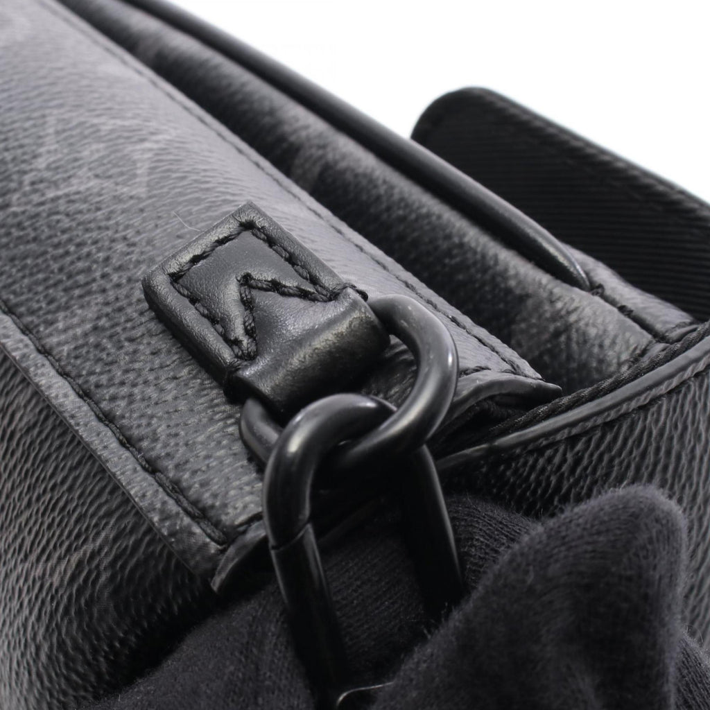 Louis Vuitton Black Coated Canvas Leather Shoulder Bag (Pre-Owned)