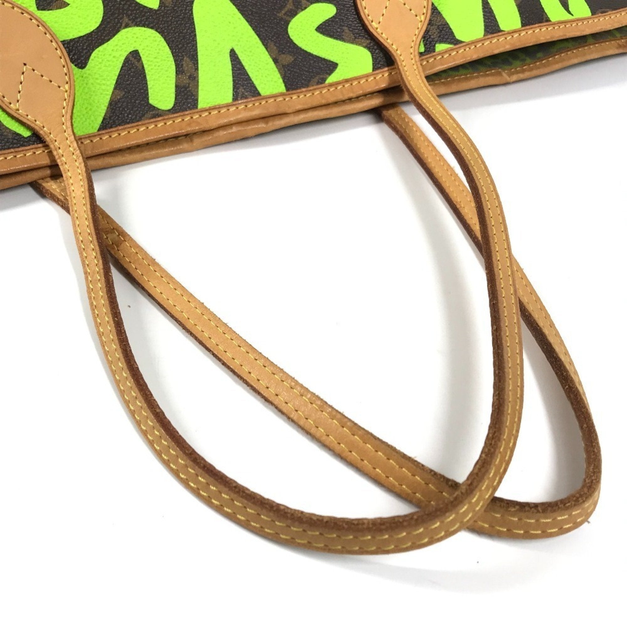 Louis Vuitton Brown Green Vert Monogram Graffiti Shoulder Bag Tote Bag (Pre-Owned)