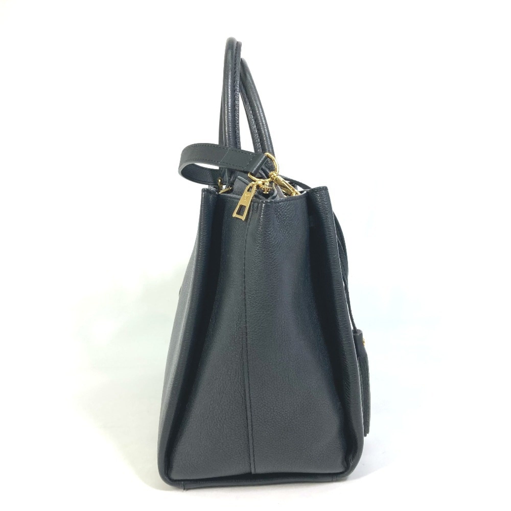 Louis Vuitton Black Leather Tote Bag (Pre-Owned)