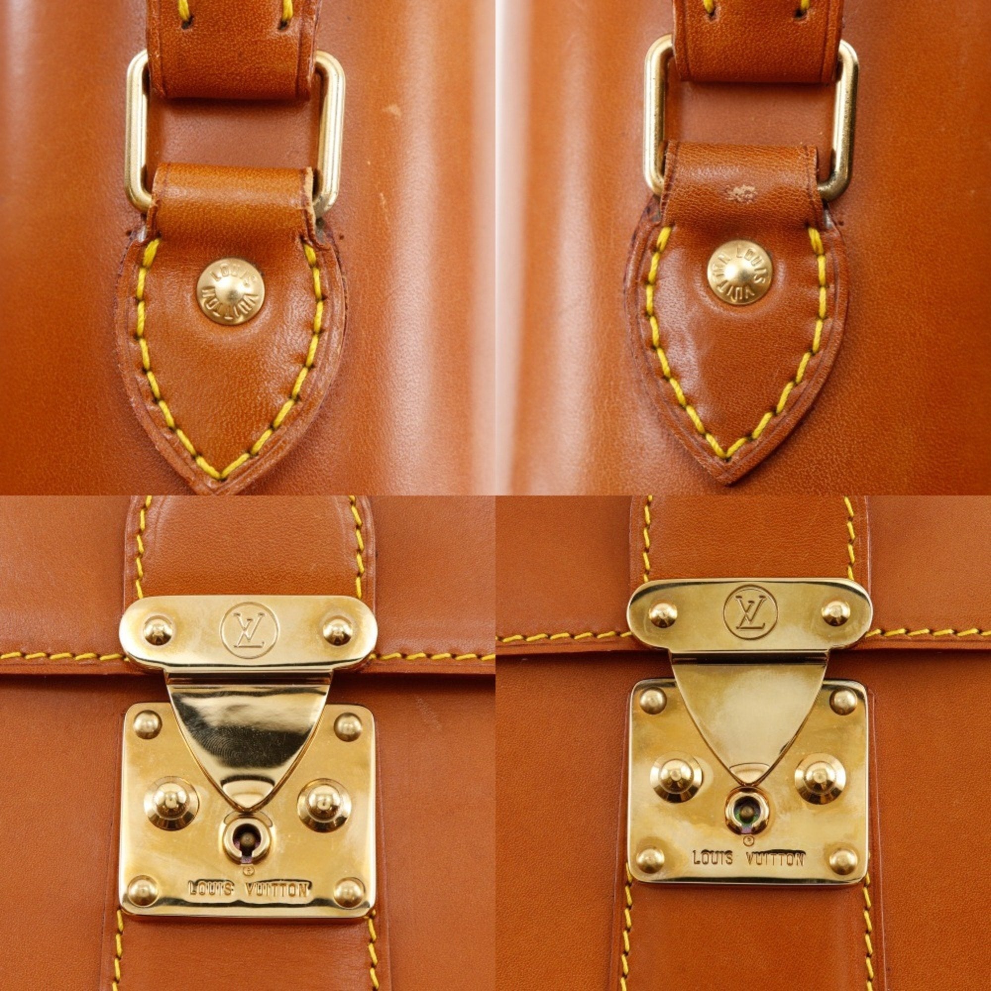 Louis Vuitton Brown Camel Nomade Leather Briefcase (Pre-Owned)