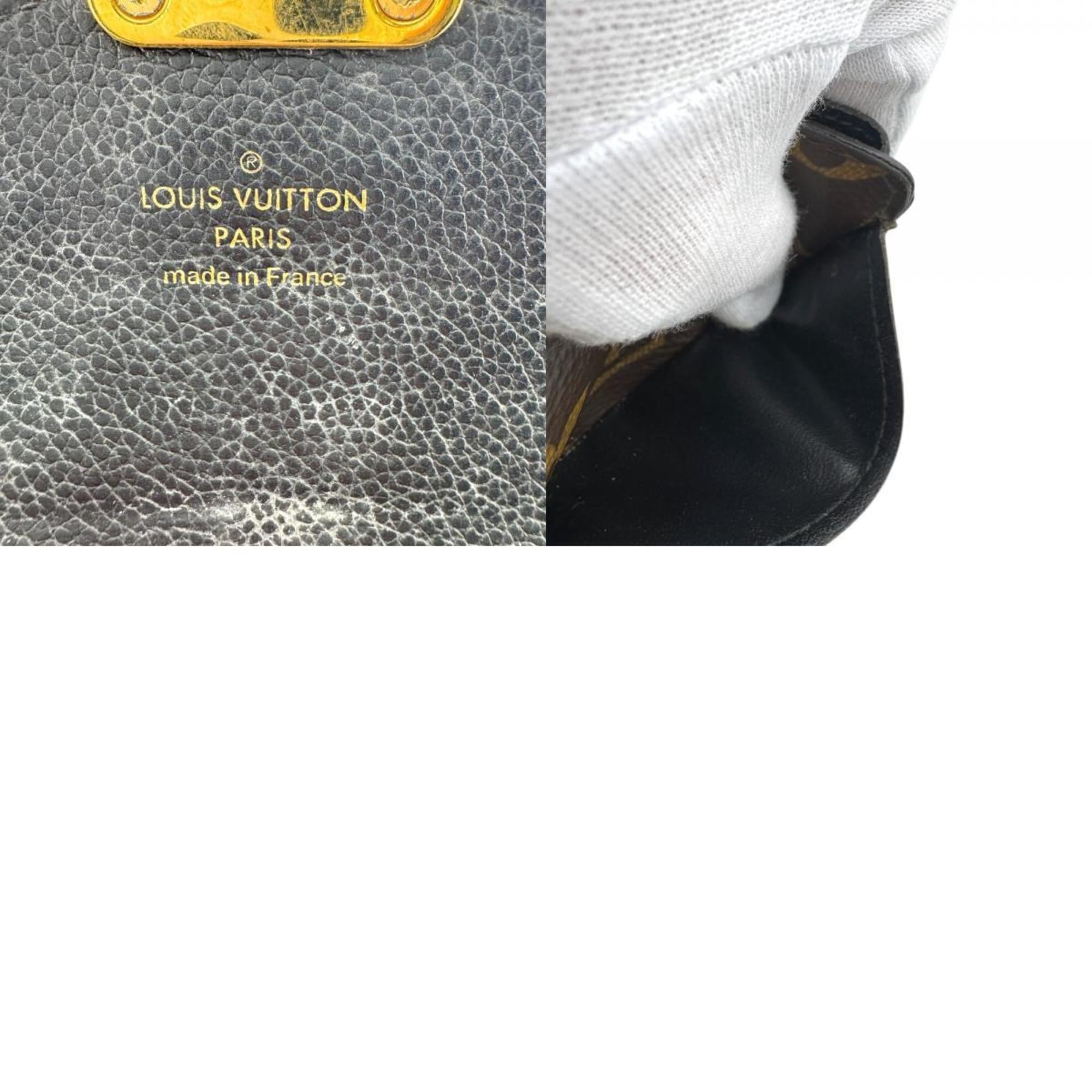Louis Vuitton Black Brown Monogram Monogram Leather Long Wallet (Bi-Fold) (Pre-Owned)