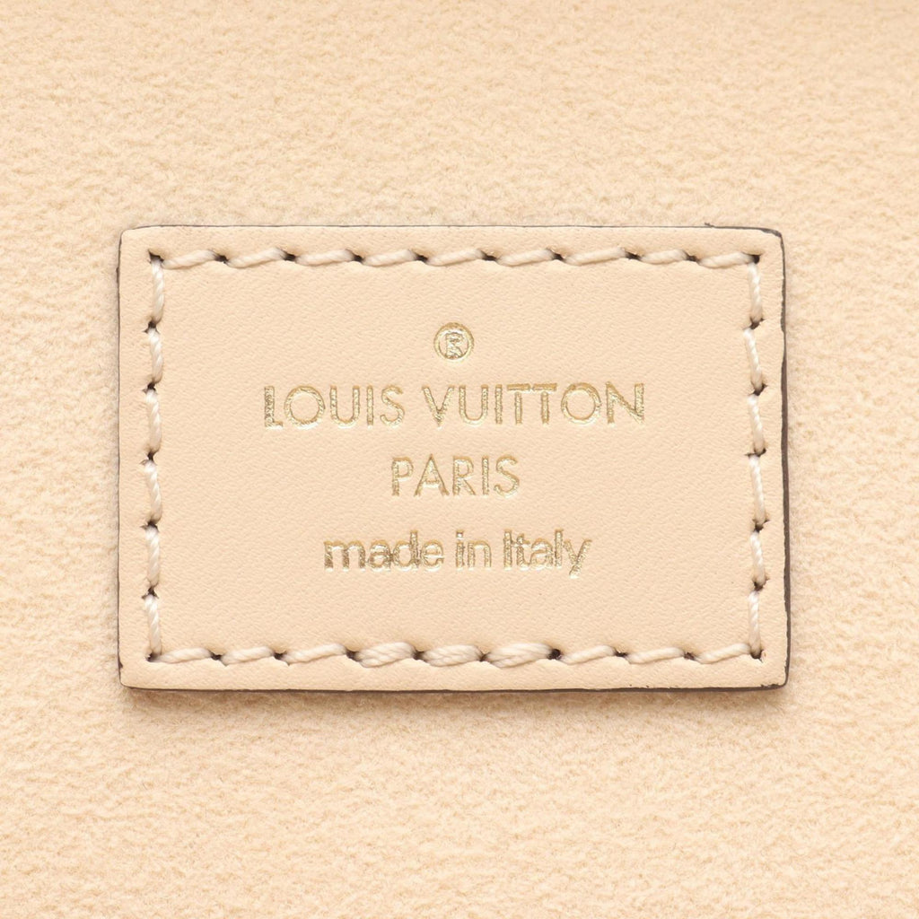 Louis Vuitton Beige Brown Coated Canvas Handbag (Pre-Owned)