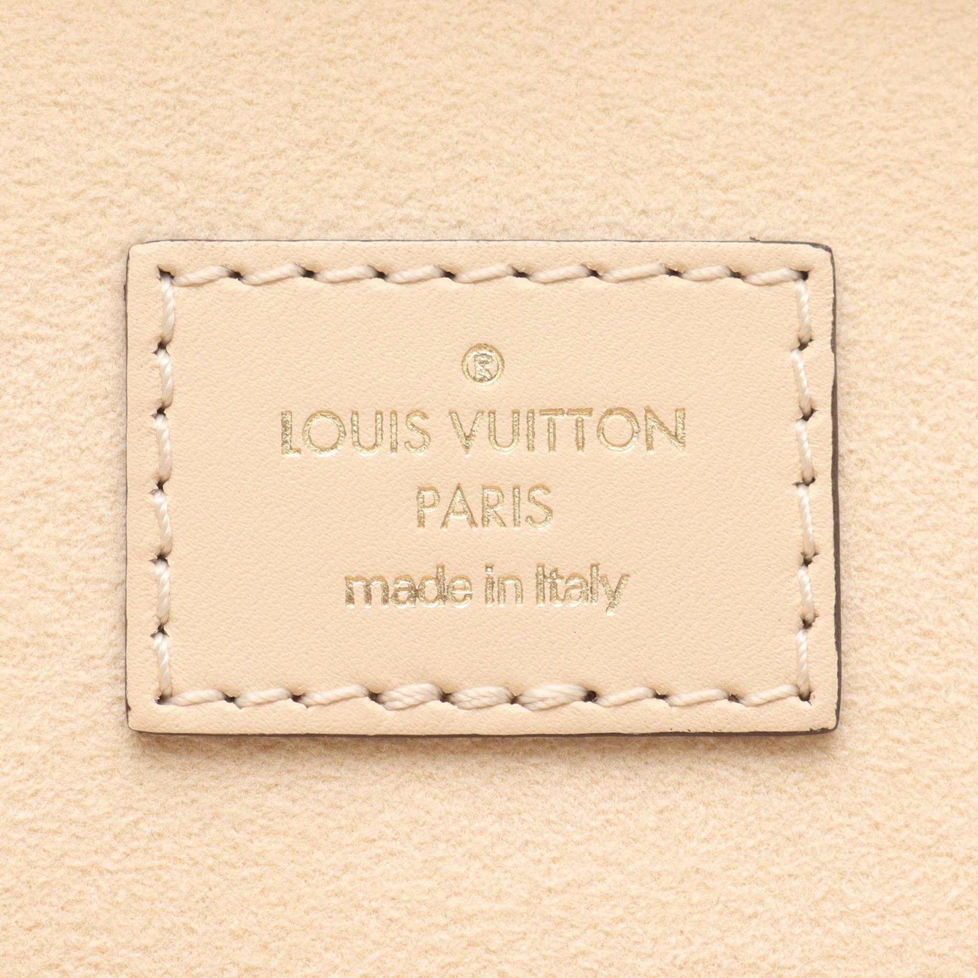 Louis Vuitton Beige Brown Coated Canvas Handbag (Pre-Owned)