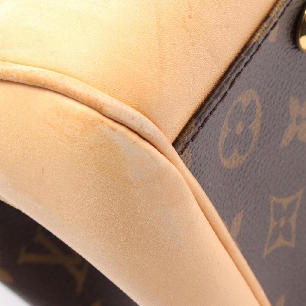 Louis Vuitton Brown Coated Canvas Leather Shoulder Bag (Pre-Owned)