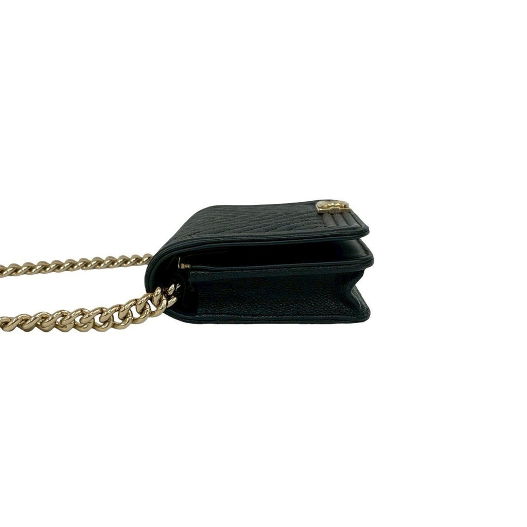 Boy Wallet on Chain Chevron Caviar