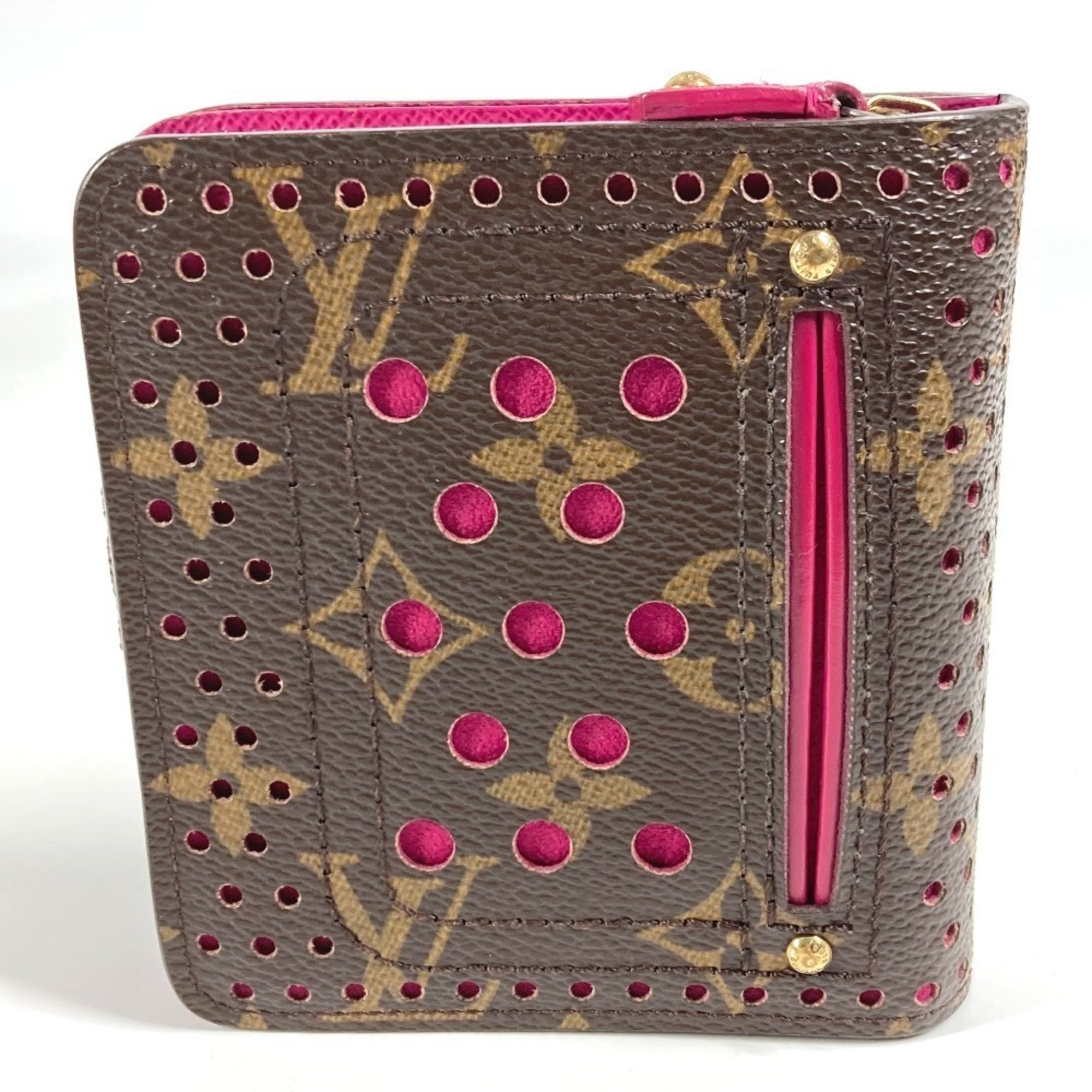 Louis Vuitton Monogram Fuchsia Pink Monogram Pink Monogram Perforated Wallet (Bi-Fold) (Pre-Owned)