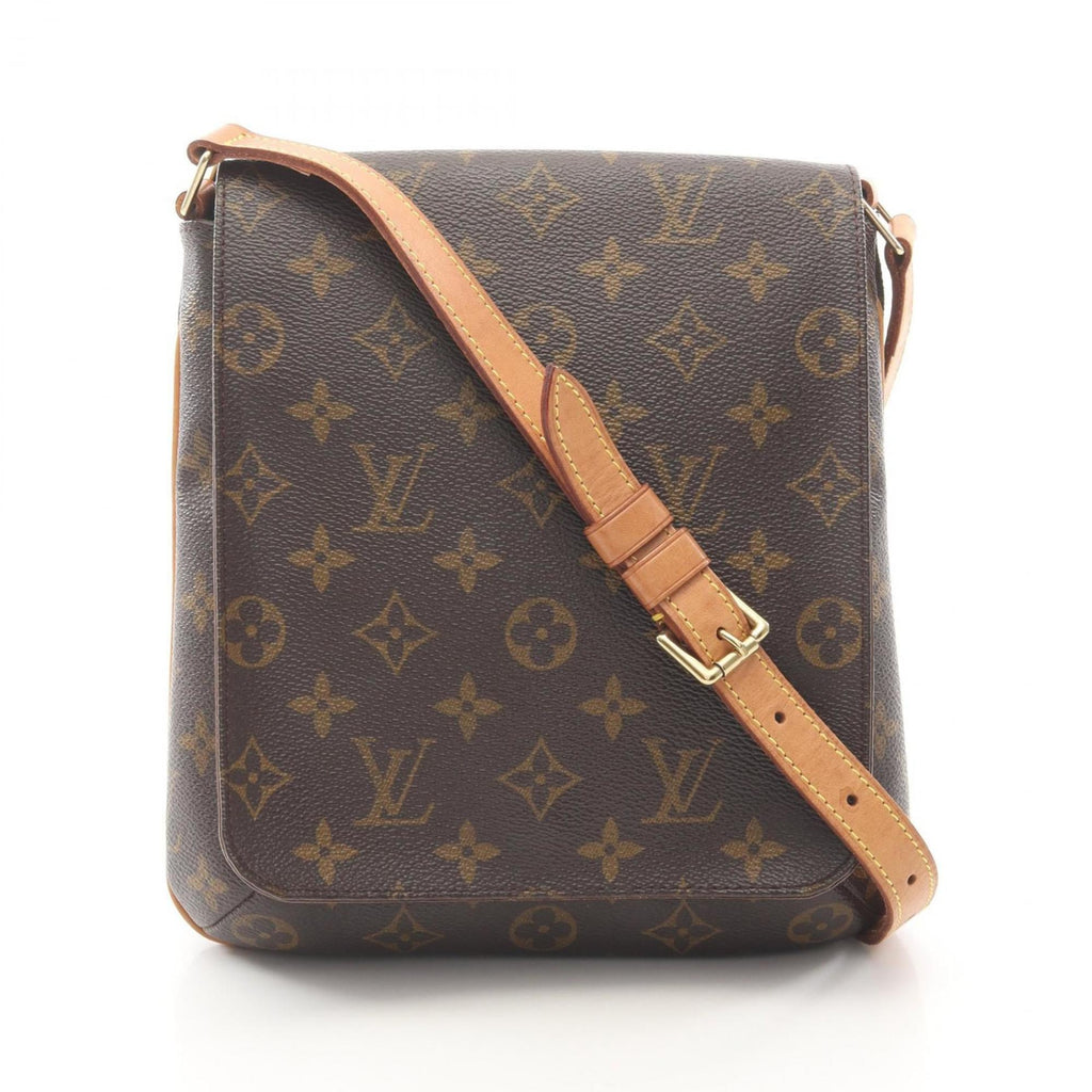 Louis Vuitton Brown Coated Canvas Leather Shoulder Bag (Pre-Owned)