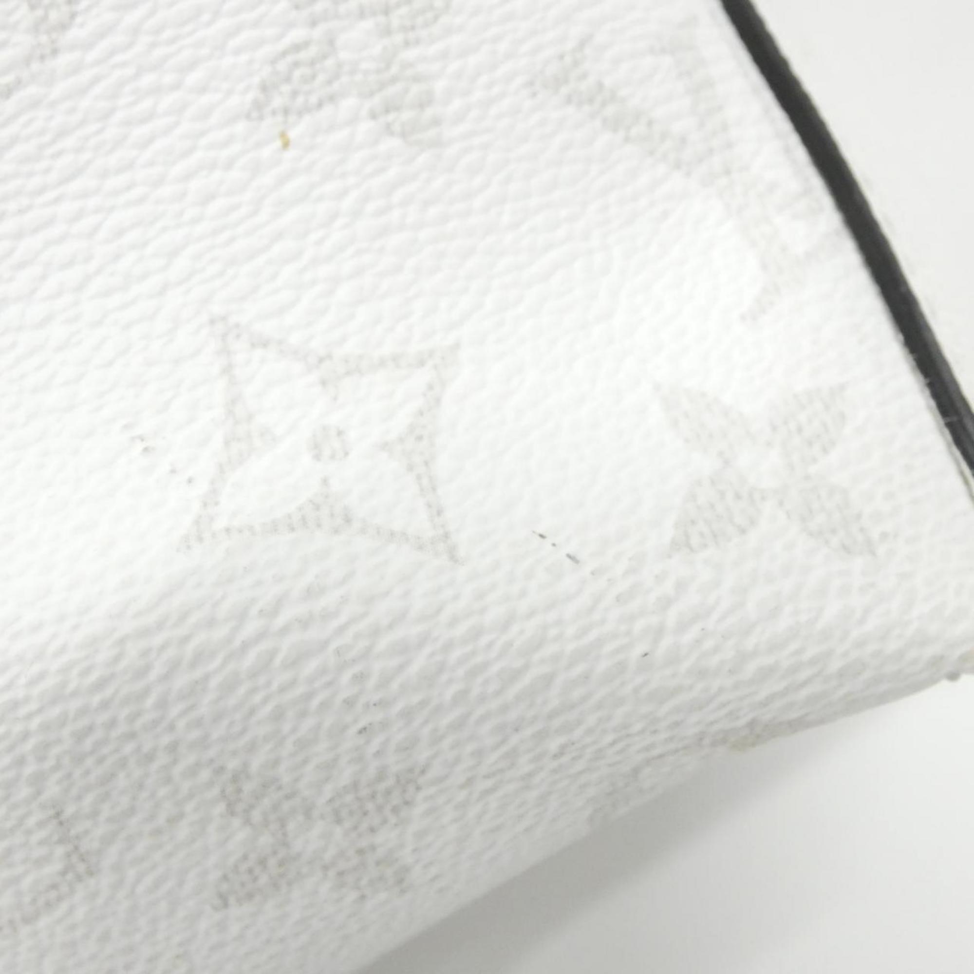 Louis Vuitton White Coated Canvas Leather Handbag (Pre-Owned)