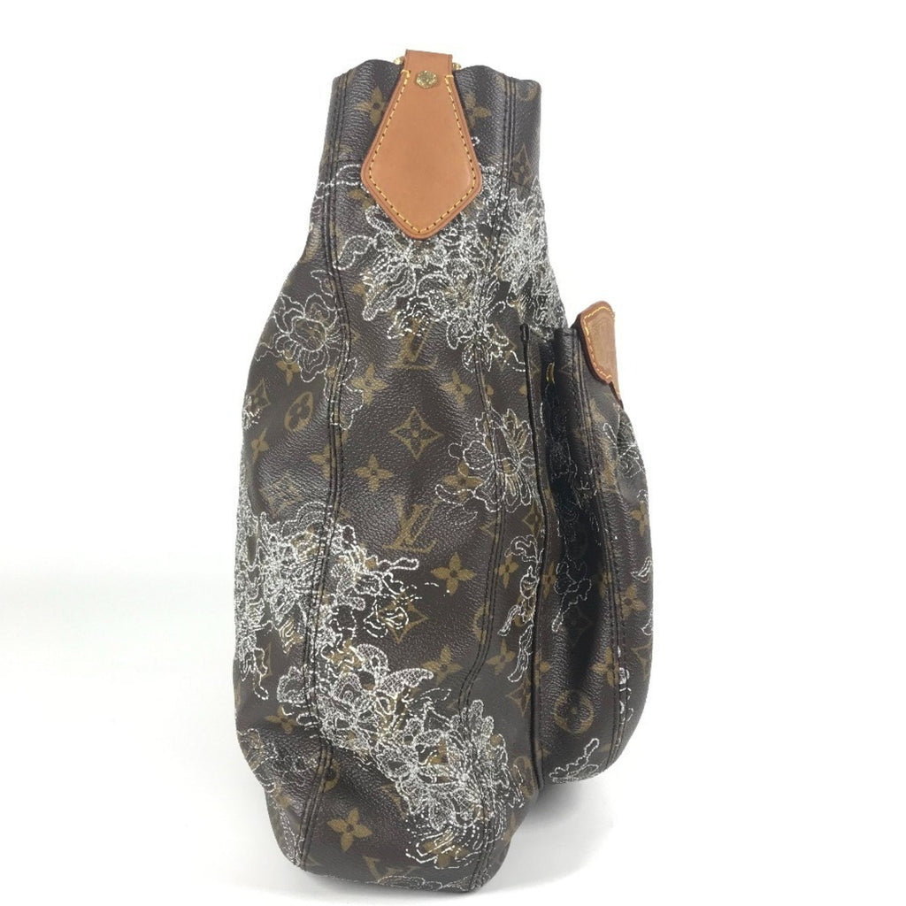 Louis Vuitton Argent Brown White Monogram Canvas Shoulder Bag Tote Bag (Pre-Owned)