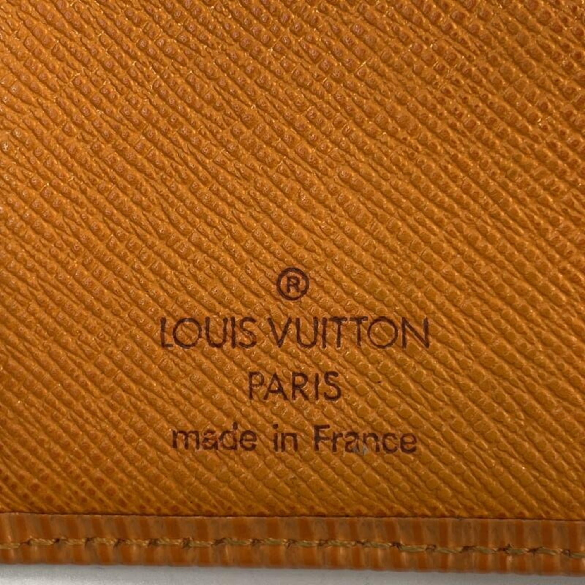 Louis Vuitton Epi Orange Epi Leather Wallet (Bi-Fold) (Pre-Owned)