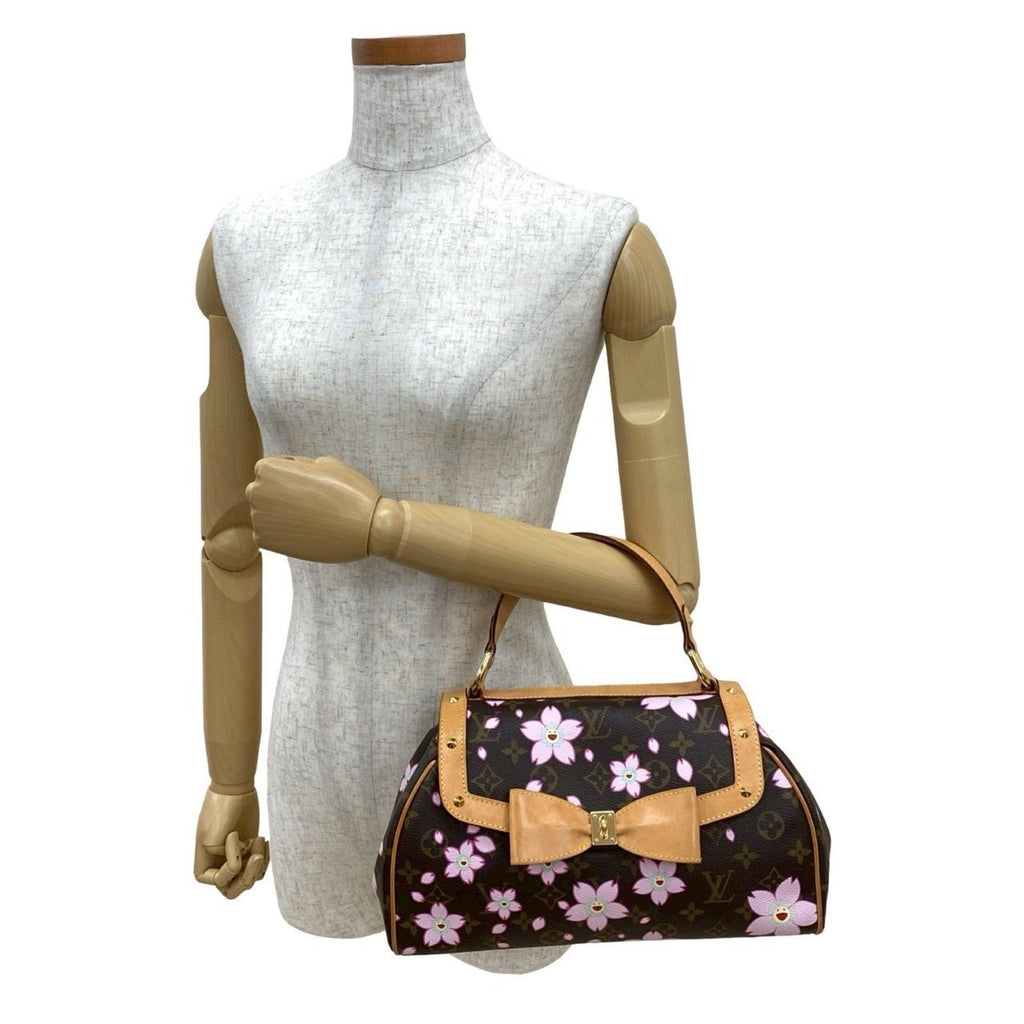 Louis Vuitton Brown Pink Leather Pvc Handbag (Pre-Owned)