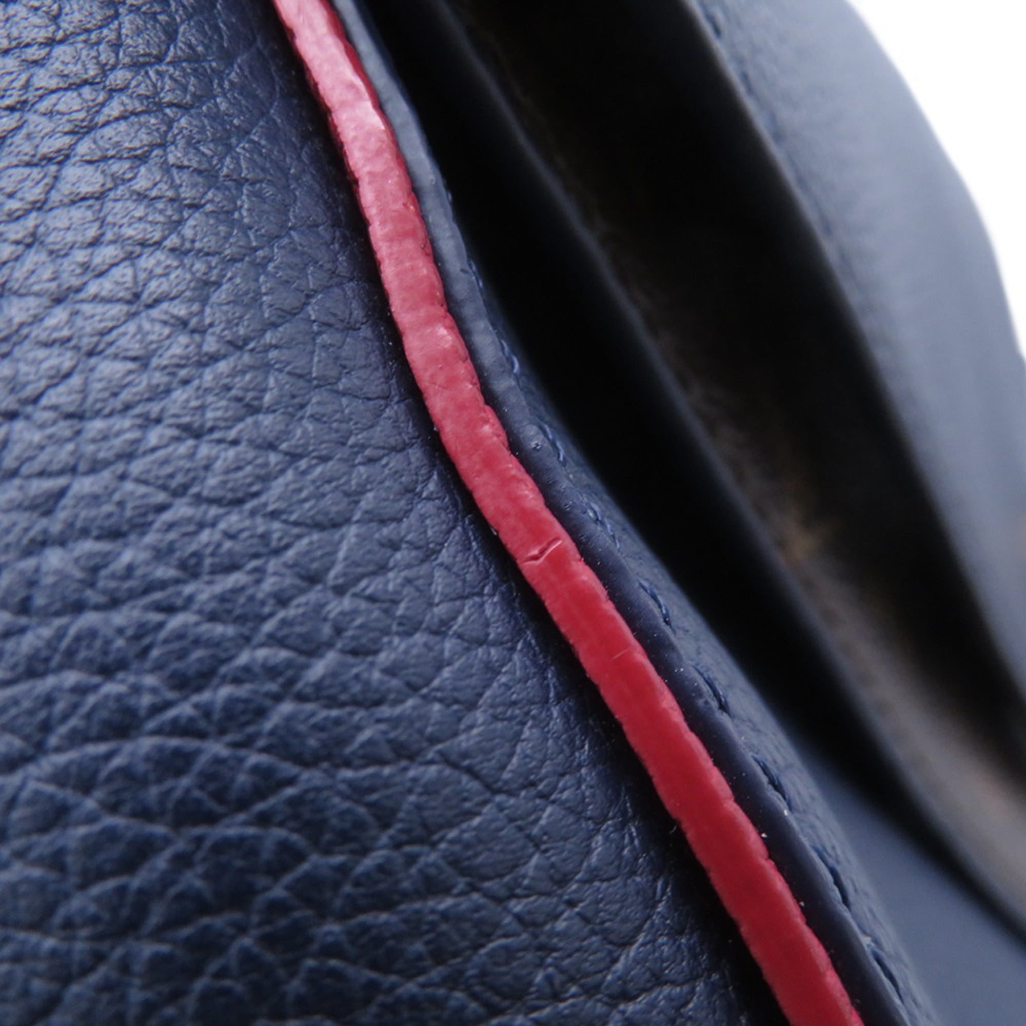 Louis Vuitton Monogram Navy Blue Leather Handbag (Pre-Owned)