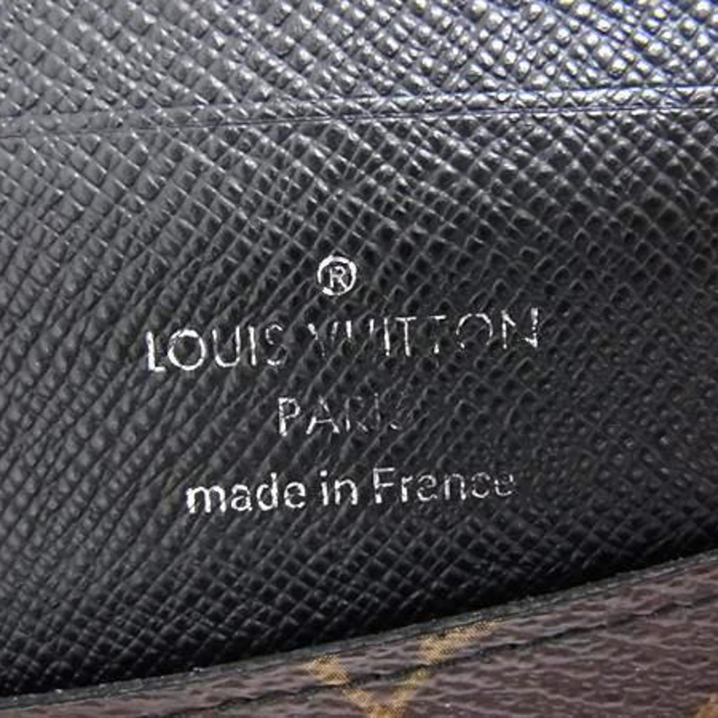 Louis Vuitton Monogram Macassar Black Brown Pvc Leather Long Wallet (Bi-Fold) (Pre-Owned)