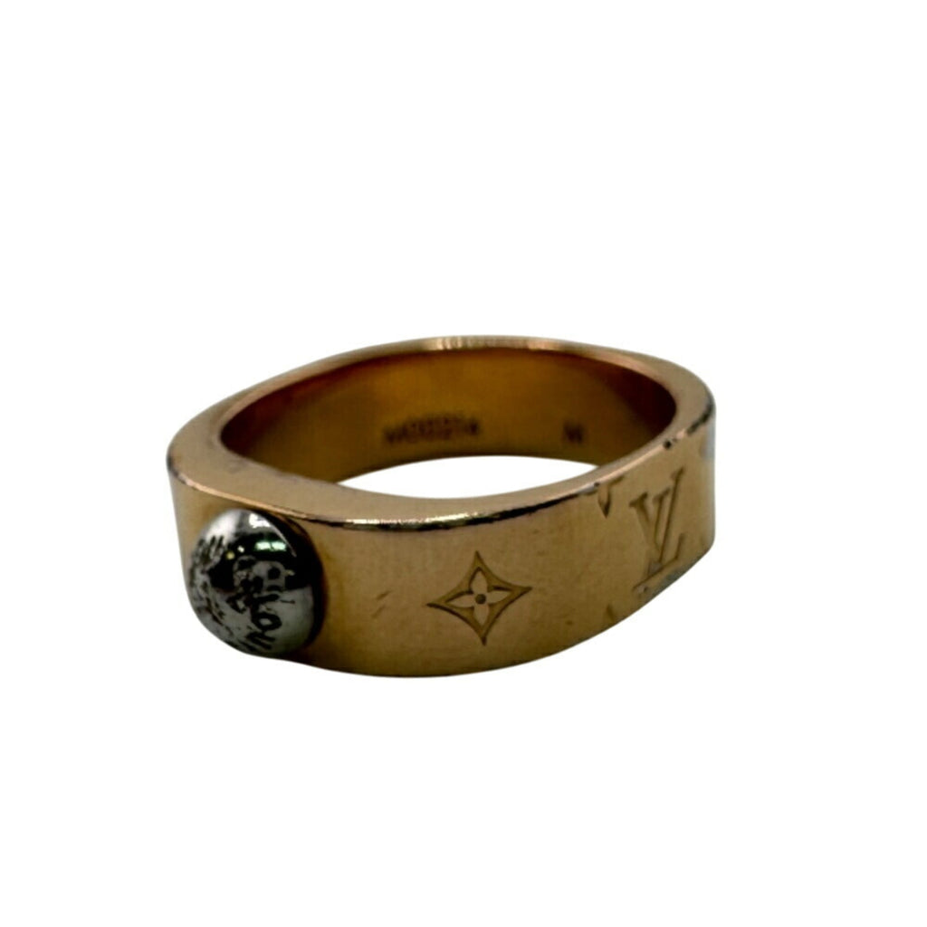 Louis Vuitton Pink Gold Metal Band Ring (Pre-Owned)