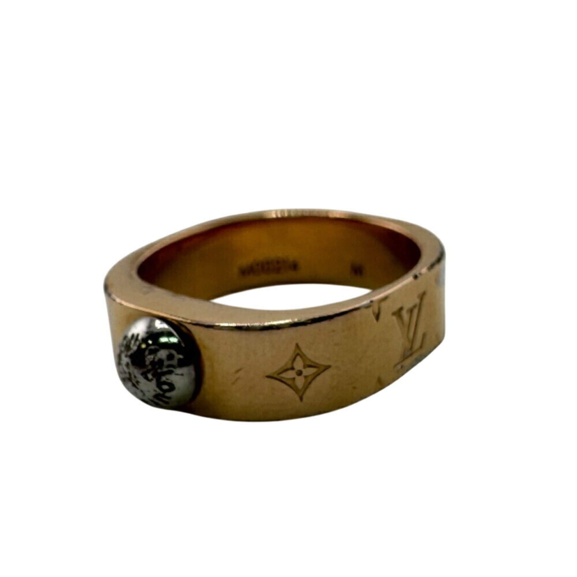 Louis Vuitton Pink Gold Metal Band Ring (Pre-Owned)