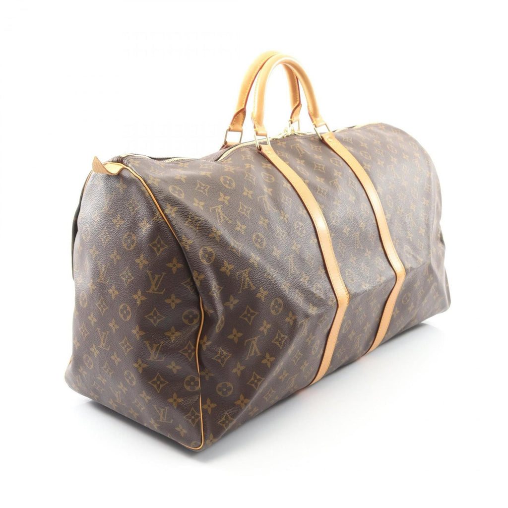 Louis Vuitton Brown Monogram Coated Canvas Leather Boston Bag (Pre-Owned)