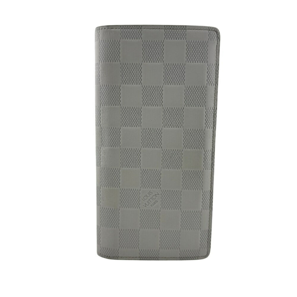 Louis Vuitton White Damier Infini Leather Long Wallet (Bi-Fold) (Pre-Owned)