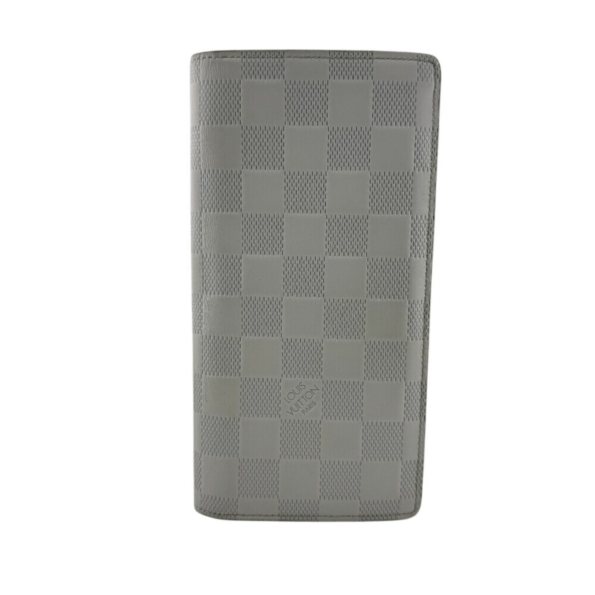 Louis Vuitton White Damier Infini Leather Long Wallet (Bi-Fold) (Pre-Owned)