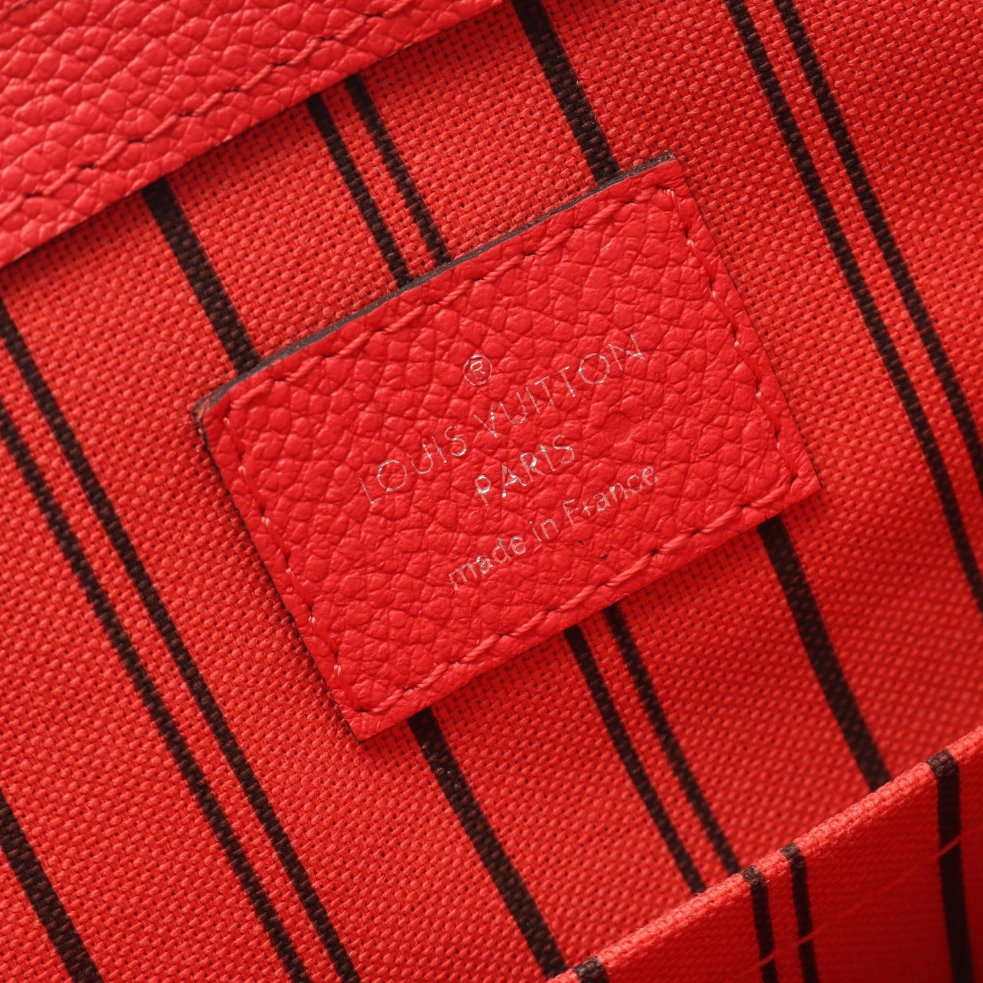 Louis Vuitton Red Color Monogram Empreinte Handbag (Pre-Owned)