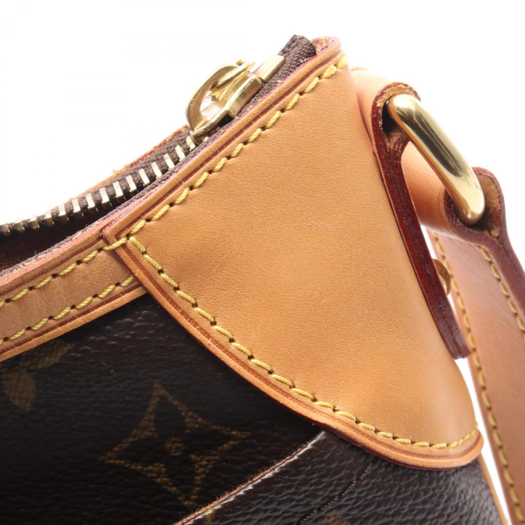 Louis Vuitton Brown Coated Canvas Leather Shoulder Bag (Pre-Owned)