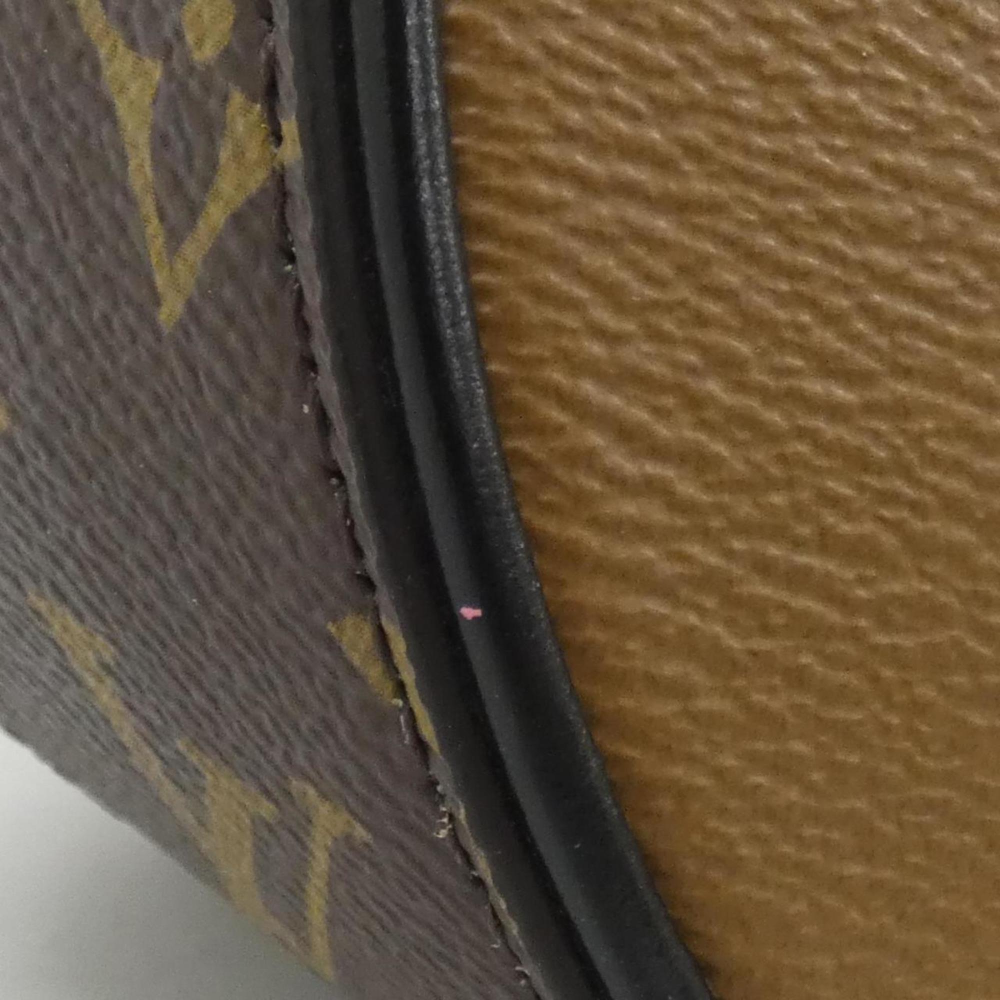 Louis Vuitton Black Brown Coated Canvas Handbag (Pre-Owned)